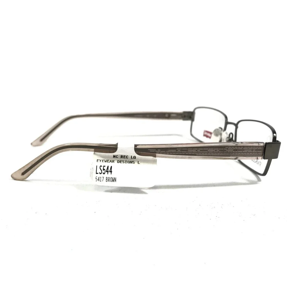 Levi's LS 544A-2 Eyeglasses Frames Brown Rectangular Full Rim 54-17-140